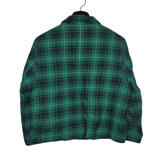 Pendleton Tartan Plaid Jacket Full-Zip Point-Collar Academia Preppy Clueless - Picture 4 of 5